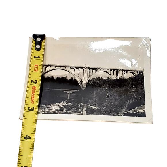 Vtg B&W Photo 1940s Colorado st Bridge Under Bridge Snapshot 4.5" x 3.25" - Picture 5 of 6